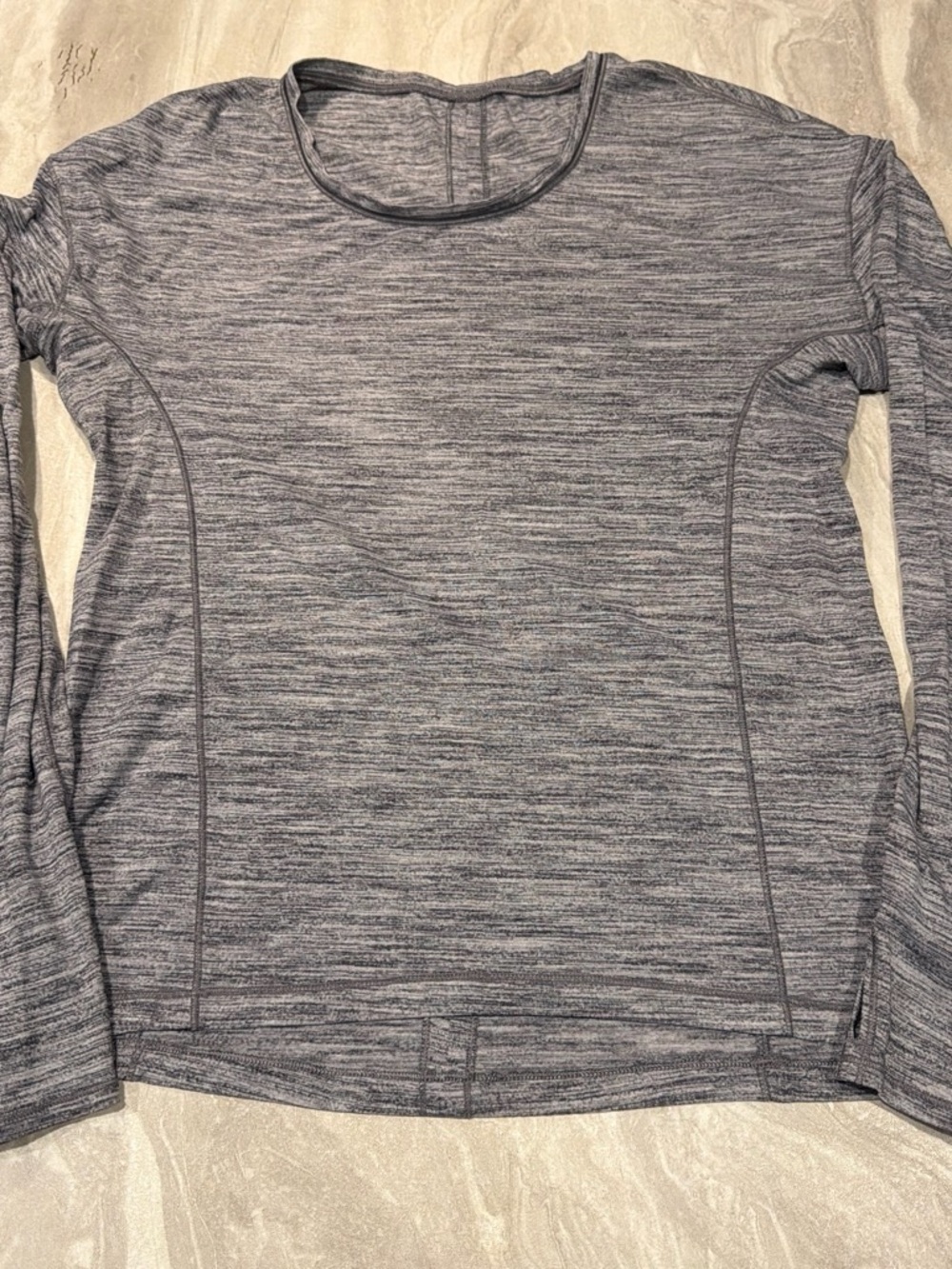 lululemon athletica Heathered Charcoal Long-Sleeve Performance Top